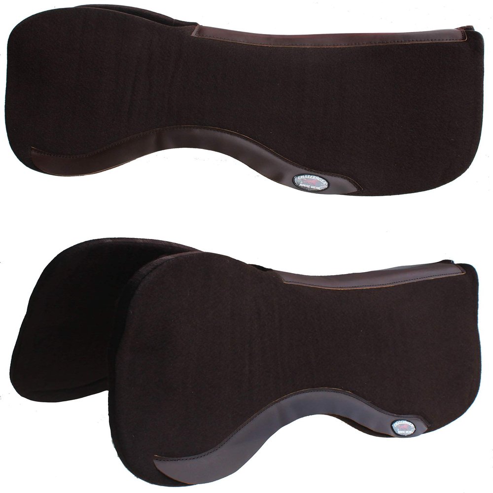 Horse Saddle PAD Western Contoured Wool Felt Moisture Wicking Brown 39RT16BR