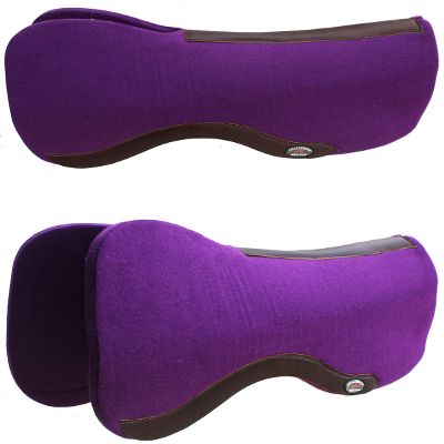 CHALLENGER 32" x 32" Horse Wool Felt Western Saddle Pad Contoured Purple 39RT16PR