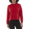 Danskin Women's Active Ribbed Pullover Hoodie Sweatshirt, Brilliant Red, Large view 1