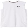 Under Armour Boys HeatGear Armour Sleeveless T-Shirt, White (100)/Black, X-Small view 1