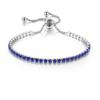 MVONCITY Women's Cluster Bolo Tennis Bracelet Adjustable Sparkling CZ Crystal Slip Full Diamond Halo Slider Pull Chain Bracelet