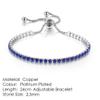 MVONCITY Women's Cluster Bolo Tennis Bracelet Adjustable Sparkling CZ Crystal Slip Full Diamond Halo Slider Pull Chain Bracelet view 2