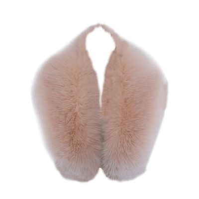 ihreesy Women Winter Artificial Faux Fur Scarf,70CM Detachable Faux Fur Hood with Buttons for Winter Coat Parka Jacket Fur Collar Faux Collar For Coats,Light Peach