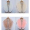 ihreesy Women Winter Artificial Faux Fur Scarf,70CM Detachable Faux Fur Hood with Buttons for Winter Coat Parka Jacket Fur Collar Faux Collar For Coats,Light Peach view 4