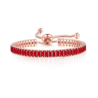 MVONCITY Women's Cluster Bolo Tennis Bracelet Adjustable Sparkling CZ Crystal Slip Full Diamond Halo Slider Pull Chain Bracelet