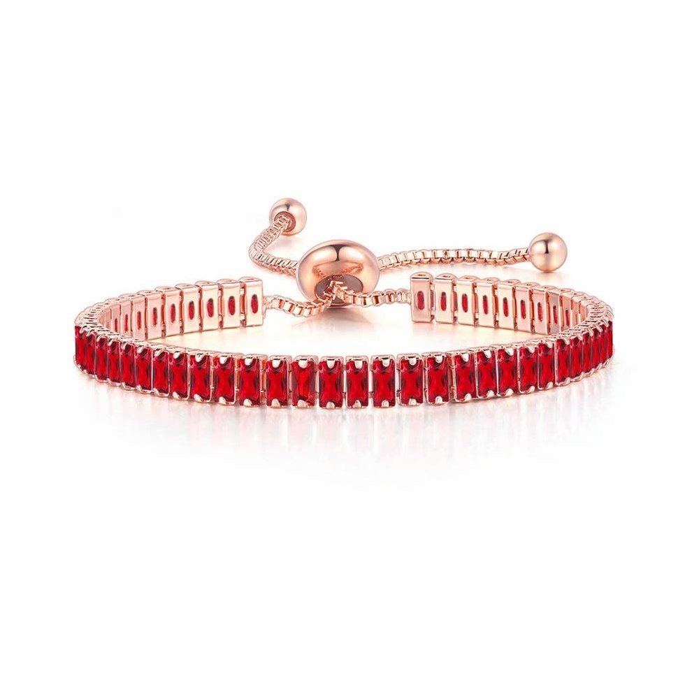 MVONCITY Women's Cluster Bolo Tennis Bracelet Adjustable Sparkling CZ Crystal Slip Full Diamond Halo Slider Pull Chain Bracelet