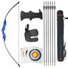 ZSHJGJR Archery 55" Recurve Bow and Arrow Set 30 35 40lbs Takedown Straight Bow Hunting Target Bow Kit Left Right Hand for Adults Youth Beginners (Blue, Bow kit 35lbs) view 1