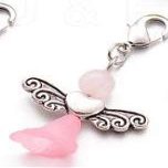 Zipper Pull, Protective Angel Acrylic Gemstone Zipper Pull +GIFT BAG