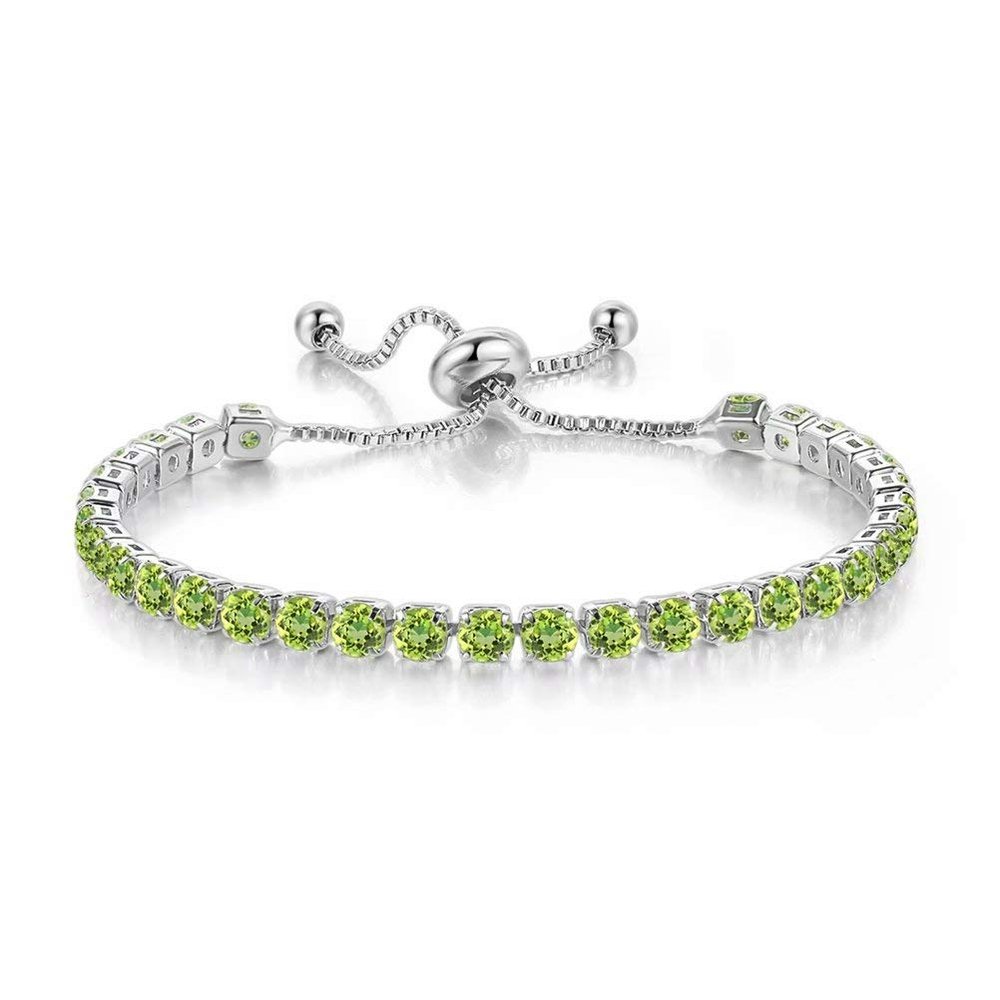 MVONCITY Women's Cluster Bolo Tennis Bracelet Adjustable Sparkling CZ Crystal Slip Full Diamond Halo Slider Pull Chain Bracelet