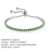 MVONCITY Women's Cluster Bolo Tennis Bracelet Adjustable Sparkling CZ Crystal Slip Full Diamond Halo Slider Pull Chain Bracelet view 2