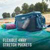 Coleman Ocean Blue 30 Can Cooler Bag with 4-Way Stretch Mesh Pockets, Padded Handles, and Durable Protective Base view 3