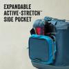 Coleman Ocean Blue 30 Can Cooler Bag with 4-Way Stretch Mesh Pockets, Padded Handles, and Durable Protective Base view 4
