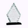 Ravanox Personalized 9" Diamond Accent Engraved Glass Plaque Award, Custom Engraved Glass Awards Plaques and Trophies for Employee Appreciation, Recognition, Retirement view 1