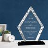 Ravanox Personalized 9" Diamond Accent Engraved Glass Plaque Award, Custom Engraved Glass Awards Plaques and Trophies for Employee Appreciation, Recognition, Retirement view 2
