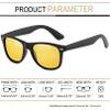 Joopin Night Vision Glasses for Driving UV Protection Square Night Driving Glasses Anti Glare Shades for Men Women (Tinted Yellow) view 4