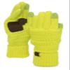 C.C Unisex Cable Knit Winter Warm Anti-Slip Touchscreen Texting Gloves, Neon Yellow view 1
