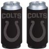 Colts 2-Pack 12oz CAN Beverage Cooler Tonal Black Design Neoprene Insulator Holder Football view 1