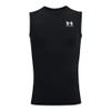 Under Armour Boys HeatGear Armour Sleeveless T-Shirt, Black (001)/White, Large view 1