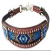 Showman Leather Wither Strap w/Blue Beaded Navajo Design view 1