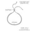 MVONCITY Women's Cluster Bolo Tennis Bracelet Adjustable Sparkling CZ Crystal Slip Full Diamond Halo Slider Pull Chain Bracelet view 2