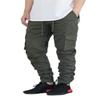 AIRNINE Men's Premium Twill Drop Crotch Jogger Pants S-5XL (Olive Cargo, 2X-Large) view 1