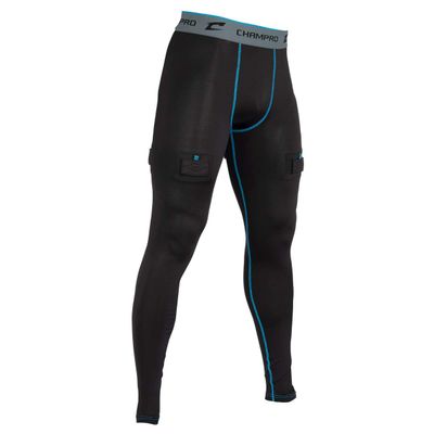 Champro Sports Adult Men's Compression Hockey Jock Pants with Cup & Sock Tabs (Black, Adult XX-Large)