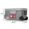 Coleman Classic Series Insulated Portable Rolling Cooler with Wheels, Leak-Resistant Outdoor Hard Cooler Keeps Ice up to 5 Days, 100-Quart view 2