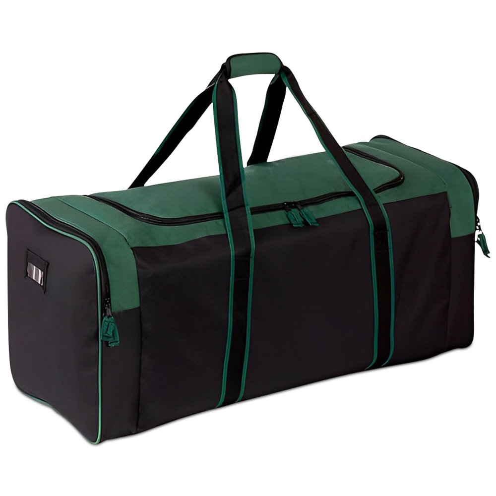 Jetstream Heavy Hockey Bag | Duty Multi Pocket Travel Duffel Bag | Large Sports Gym Equipment with Water Repellency | Foldable Luggage Bag with Padded Handles For Camping (36 Inch, Green)