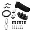 ISURE MARINE Kayak Canoe Anchor Trolley Kit Eyes Wellnuts Screws Kayak Accessories Zig Zag Cleat Rigging Ring Pulleys DIY Boat 30 Feet Rope view 1