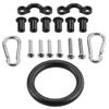 ISURE MARINE Kayak Canoe Anchor Trolley Kit Eyes Wellnuts Screws Kayak Accessories Zig Zag Cleat Rigging Ring Pulleys DIY Boat 30 Feet Rope view 2