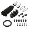 ISURE MARINE Kayak Canoe Anchor Trolley Kit Eyes Wellnuts Screws Kayak Accessories Zig Zag Cleat Rigging Ring Pulleys DIY Boat 30 Feet Rope view 3