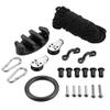 ISURE MARINE Kayak Canoe Anchor Trolley Kit Eyes Wellnuts Screws Kayak Accessories Zig Zag Cleat Rigging Ring Pulleys DIY Boat 30 Feet Rope view 4
