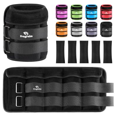Adjustable Ankle Weights 1-15 LBS Pair with Removable Weight for Jogging, Gymnastics, Aerobics, Physical Therapy, Resistance Training|Each 1.5-7.5 lbs, Total 15LBS, Black
