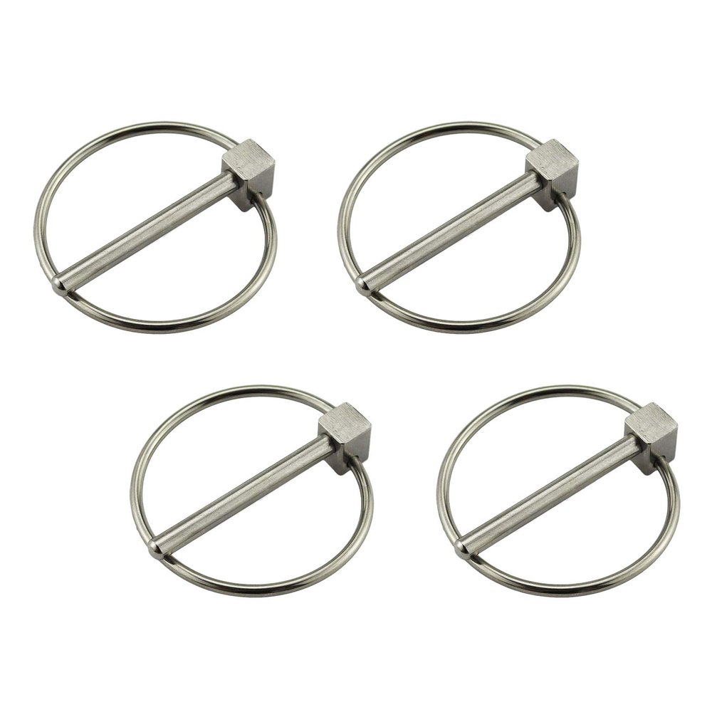 4PCS of Stainless Steel 316 Dia. 4.3mm(3/16in) Farm Tractors Trailers Diggers Lynch Pin Hitch Trailer Pins Boat Trailer Parts Tractor Parts Truck Linch Pin