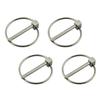 4PCS of Stainless Steel 316 Dia. 4.3mm(3/16in) Farm Tractors Trailers Diggers Lynch Pin Hitch Trailer Pins Boat Trailer Parts Tractor Parts Truck Linch Pin view 1