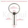 4PCS of Stainless Steel 316 Dia. 4.3mm(3/16in) Farm Tractors Trailers Diggers Lynch Pin Hitch Trailer Pins Boat Trailer Parts Tractor Parts Truck Linch Pin view 2