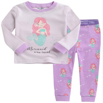 VAENAIT BABY Toddler Kids Boys Girls Animal 100% Cotton Sleepwear Pajamas Set Seamaid L