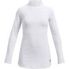 Under Armour Girls' Cozy Armour Long Mock T-Shirt, White (100)/White, Youth X-Large