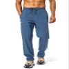 Pudolla Men's Workout Athletic Pants Elastic Waist Jogging Running Pants for Men with Zipper Pockets(Lonys Blue XX-Large) view 1