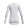 Under Armour Girls' Cozy Armour Long Sleeve Crew Neck T-Shirt, White (100)/Black, X-Small view 2