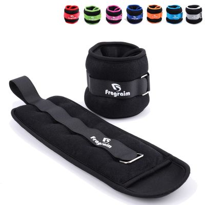 Ankle Weights, Wrist Arm Leg Weights 6 LBS x 2 for Women, Kids and Men, Comfortable and Soft, Perfect for Dancing, Running, Walking, Fitness, Workout (Black)