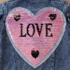 IMEKIS Toddler Baby Denim Jackets Button Down Jeans Coat Ripped Top Fall Cowboy Outwear Clothes for Kids Girls Boys Outfit Spring Autumn Casual Trendy Trucker Jackets Blue + Pink Heart 2-3T view 4