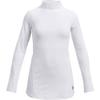 Under Armour Girls' Cozy Armour Long Mock T-Shirt, White (100)/White, Youth Large view 1