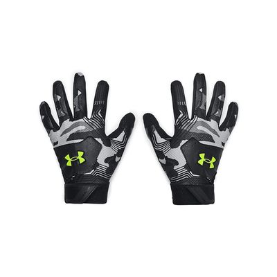 Under Armour Boys' Clean Up 21 Culture Gloves, Black (001)/High-Vis Yellow, Youth Large