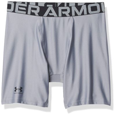 Under Armour Boys HeatGear Armour Shorts, Steel (035)/Black, Medium