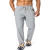 Pudolla Men's Workout Athletic Pants Elastic Waist Jogging Running Pants for Men with Zipper Pockets(Light Grey Large) view 1