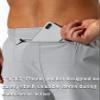 Pudolla Men's Workout Athletic Pants Elastic Waist Jogging Running Pants for Men with Zipper Pockets(Light Grey Large) view 4