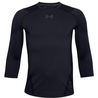 Under Armour Boys' IL IsoChill 3/4 T-Shirt, Black (001)/Jet Gray, Youth Small