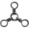Alwonder 100-Pack 3 Way Swivels Fishing Tackle, Stainless Steel Black Nickel Three Way Swivel Fishing Swivels Connectors Saltwater Freshwater Surf Deep Drop Catfishing Rigs Tackle #1/0 view 1