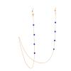 Colorful Evil Eyes Face Mask Holder Chain Lanyards Eyeglass Glasses Strap Around Neck Turkish Lucky Symbol Face Mask Retainer Necklace Accessory Anti-lost Mask Leash Jewelry-C gold blue view 1